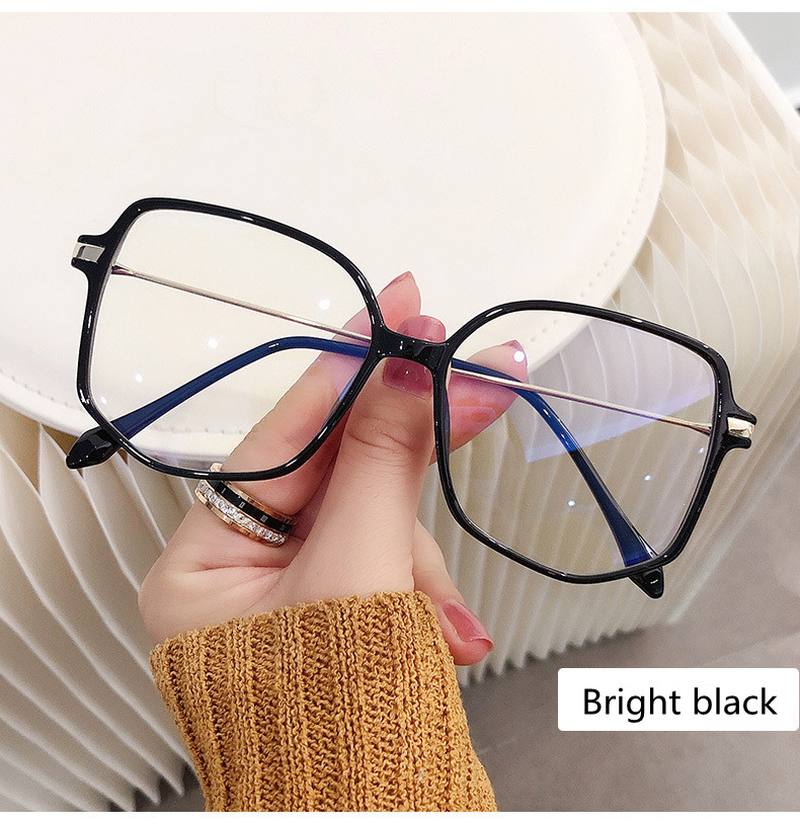 Anti-blue Light Flat Mirror Naisten Retro Big Frame -lasien Kehys