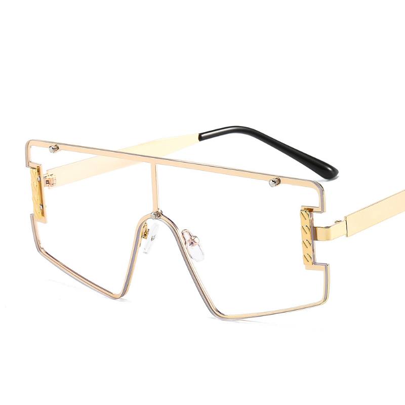 Goggle Pc Gradients Lens Golden Frame Brand Designer Huippuluokan Aurinkolasit