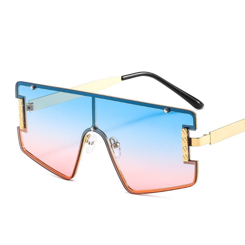 Goggle Pc Gradients Lens Golden Frame Brand Designer Huippuluokan Aurinkolasit