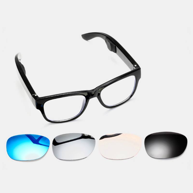 Unisex-bluetooth-kuulokkeet Anti-blue Light Intelligence Touch Outdoor Riding Plain Glasses -lasit