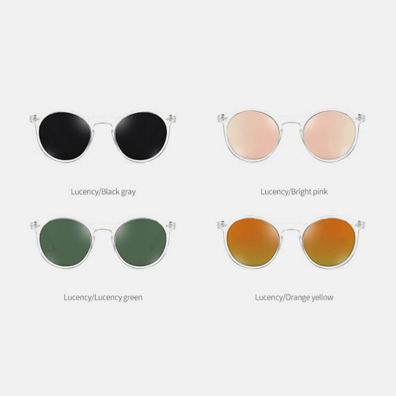 Unisex Gradient Lens -läpinäkyvät Kokokehykset Uv-suojalla Päällystetyt Aurinkolasit