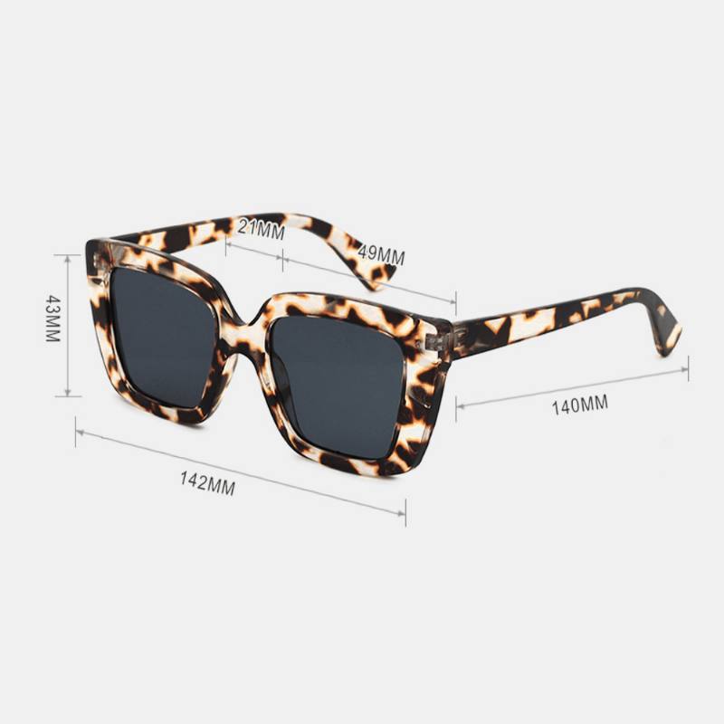 Unisex Leopard Thicken Full Frame Rento Uv-suojalasit