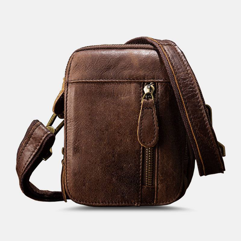 Miesten Monitaskuinen Iso Vyölaukku Crossbody Olkalaukut Retro Rento 6.5 Tuuman Puhelinlaukku