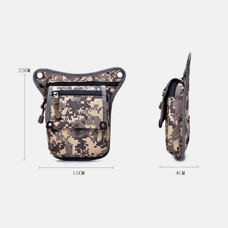 Miesten Nylon Naamiointi Tactical Outdoor Sport Monitoiminen Vedenpitävä Vyötärölaukku Jalkalaukku Olkalaukku Ratsastukseen