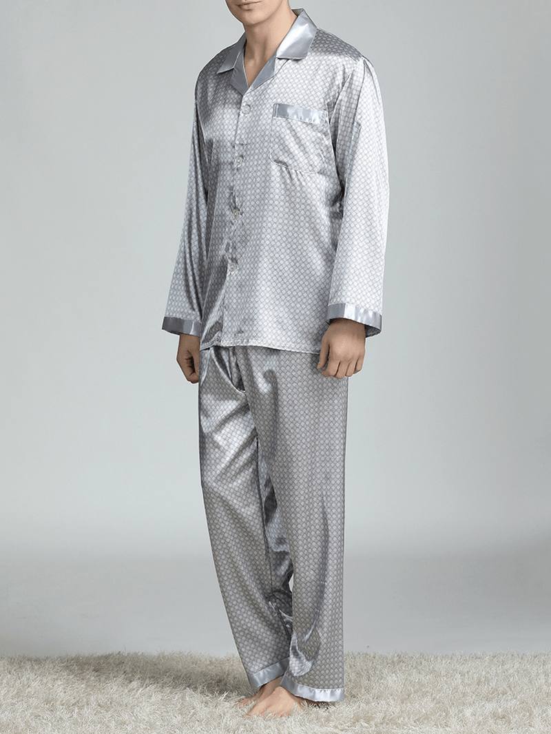 Smooth Silk Lepal Collar Pyjamasetti