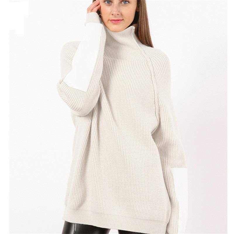 Muodikas Pitkähihainen Neulepaita Naisille Bodycon Slim Turtleneck Autumn Winter Pullover Cashmere Pull Femme