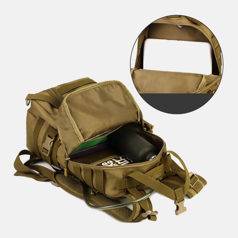 Miesten Canvas Naamiointi Tactical Outdoor Kiipeily Matkailu Ratsastus Retkeilyreppu