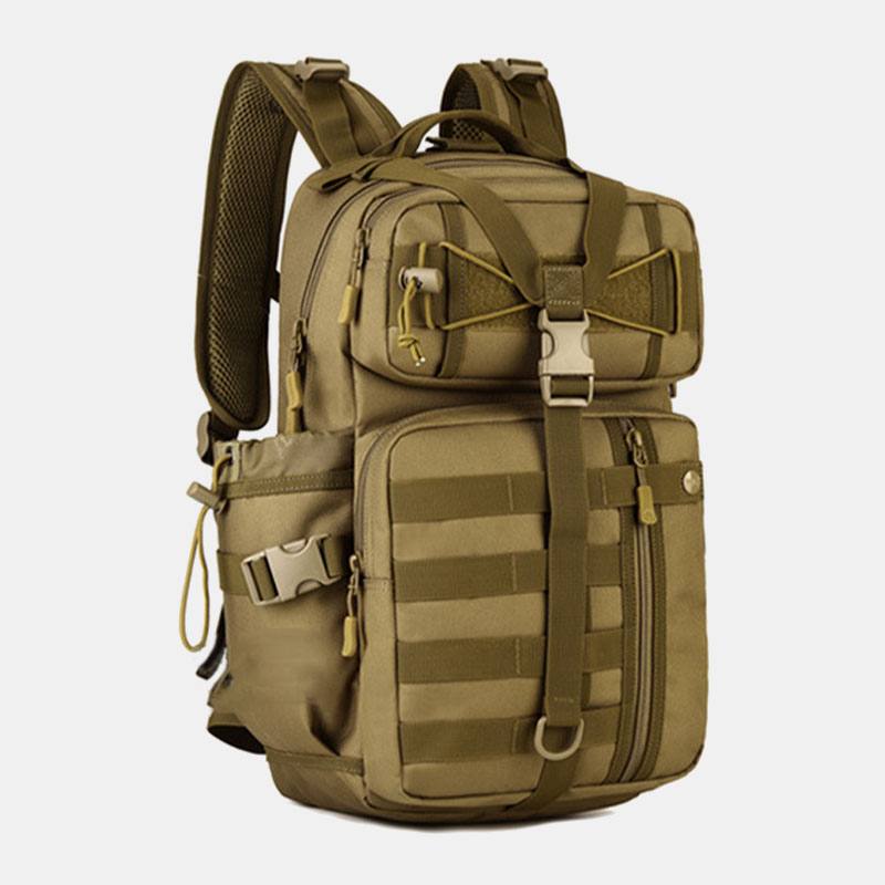 Miesten Canvas Naamiointi Tactical Outdoor Kiipeily Matkailu Ratsastus Retkeilyreppu