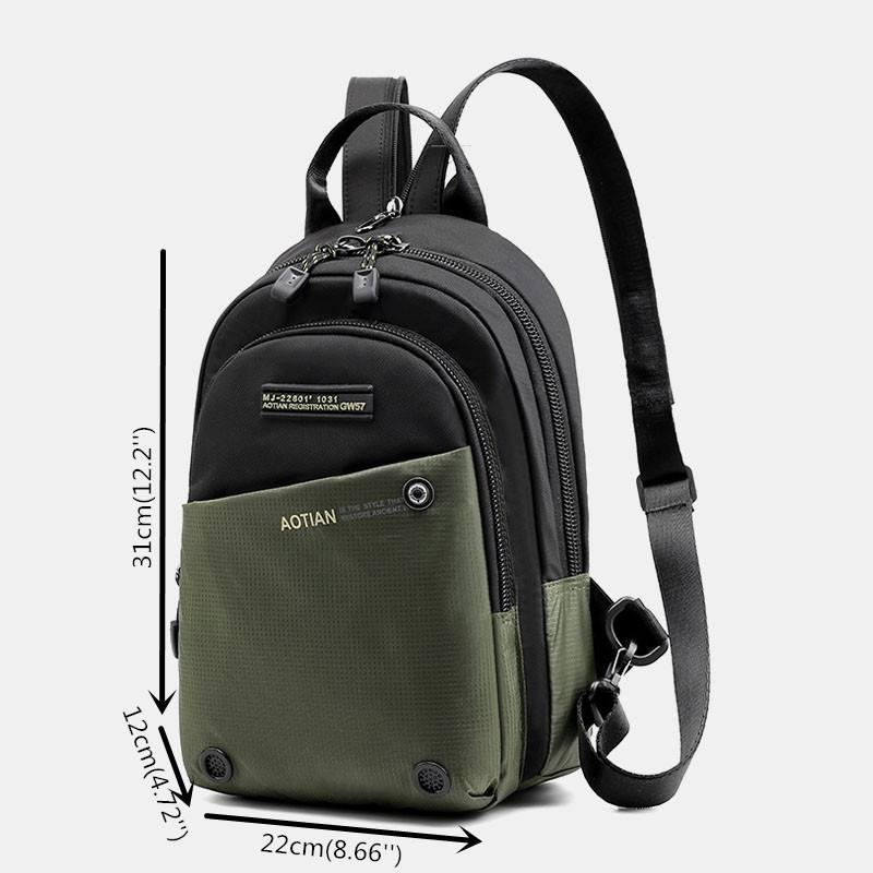 Miesten Monitoimireppu Vedenpitävä Multi-carry Crossbody Bag -reppu