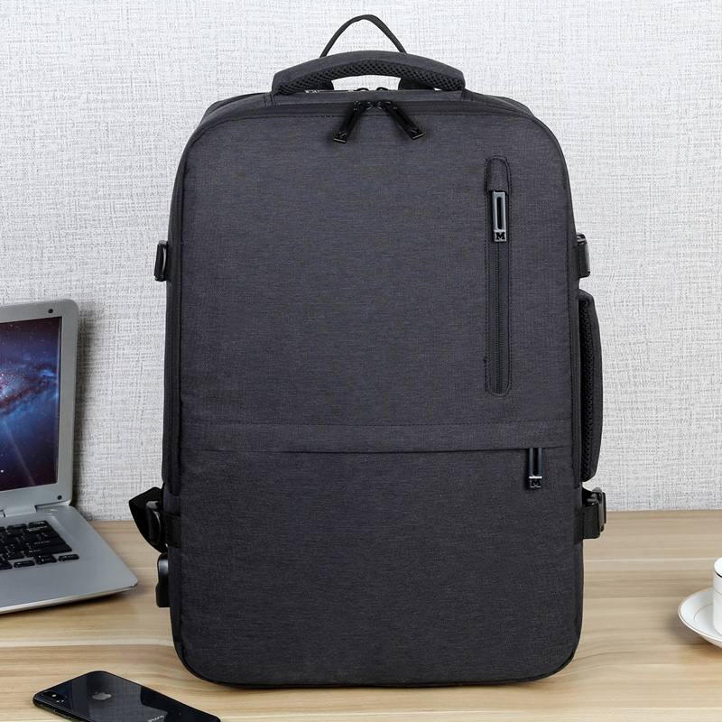 Miesten Oxford Extension Capacity Usb-lataus Multi-pocket Business Kannettavan Tietokoneen Laukku Reppu