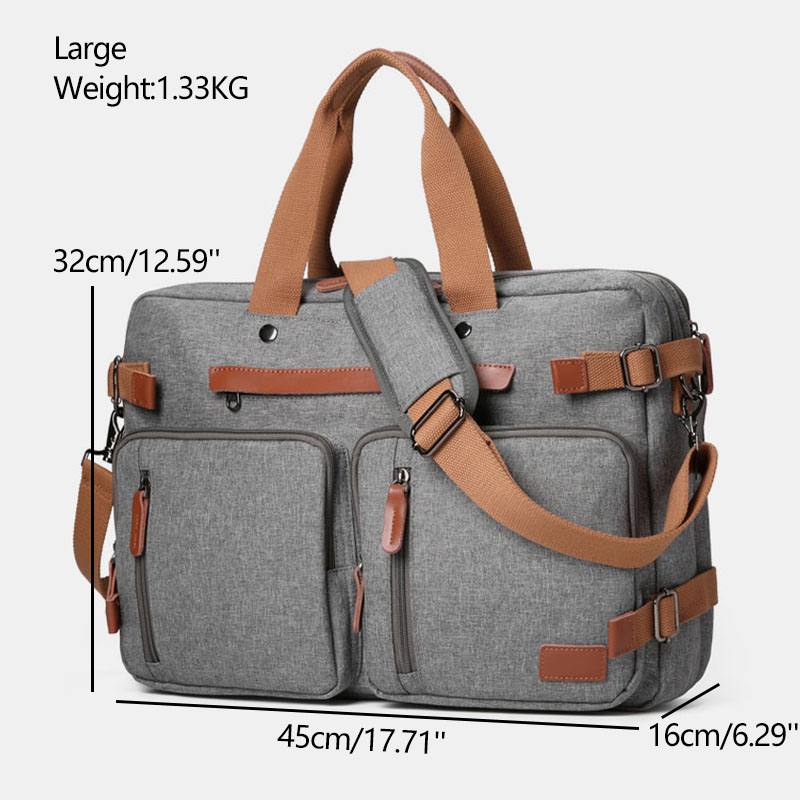 Miesten Rento Multicarry Suuri Kapasiteetti 15.6/17 Tuuman Kannettavan Tietokoneen Laukku Reppu Monitaskuinen Crossbody-laukku