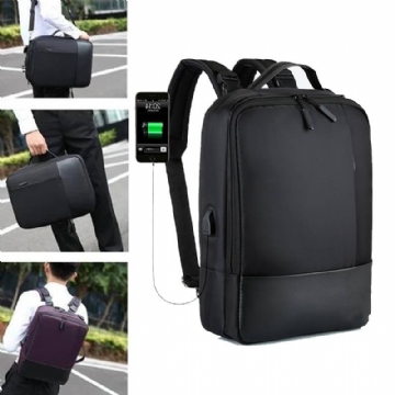 Miesten Uusi Monitoimireppu Olkalaukku Business Bag Usb-latausportilla