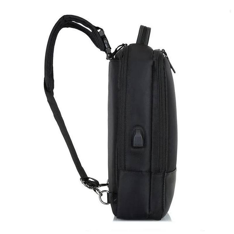 Miesten Uusi Monitoimireppu Olkalaukku Business Bag Usb-latausportilla