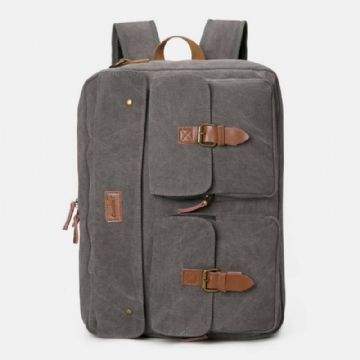 Miesten Vintage Rento Canvas Suuri Kapasiteetti 17 Tuuman Kannettavan Tietokoneen Laukku Reppu Monitaskuinen Crossbody Laukku