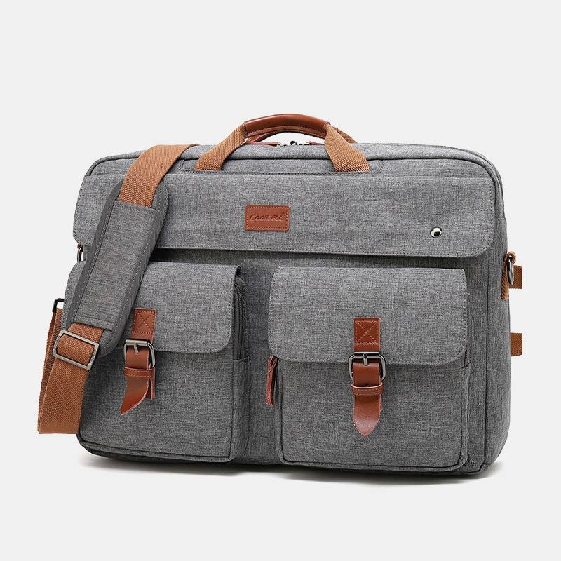 Miesten Vintage Rento Canvas Suuri Kapasiteetti 17 Tuuman Kannettavan Tietokoneen Laukku Reppu Monitaskuinen Crossbody Laukku