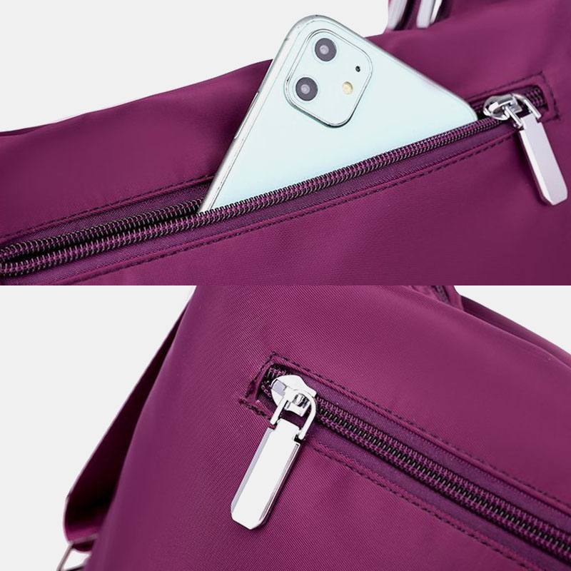 Naisten Vedenpitävä Multi-carry Multi-pocket Kiinteä Crossbody Laukku Reppu