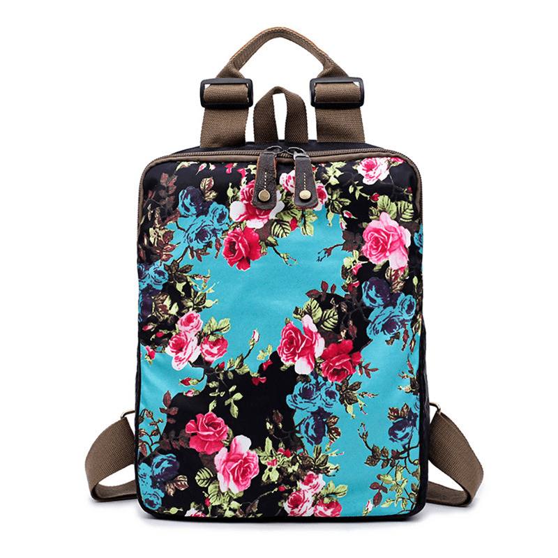 National Flower Handbags Multifuntion Olkalaukut Reppu