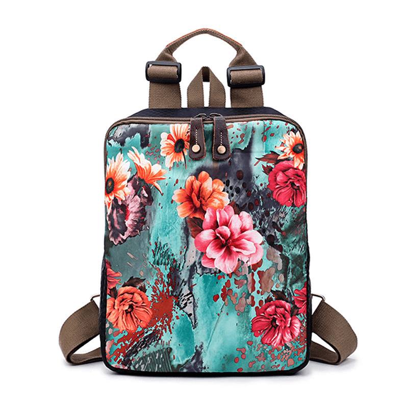 National Flower Handbags Multifuntion Olkalaukut Reppu