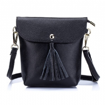 Aito Nahka Tupsu Mini Olkalaukut Vintage Hasp Crossbody Laukut 5.5 Tuumaa Puhelinlaukut