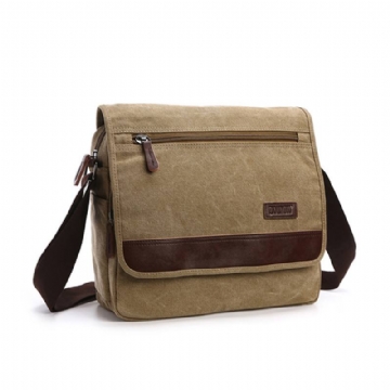 Canvas Retro Crossbody Laukku Rento Outdoor Miesten Olkalaukku