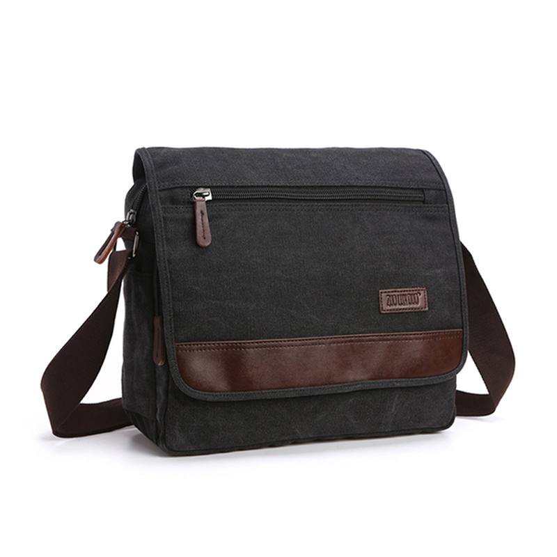 Canvas Retro Crossbody Laukku Rento Outdoor Miesten Olkalaukku