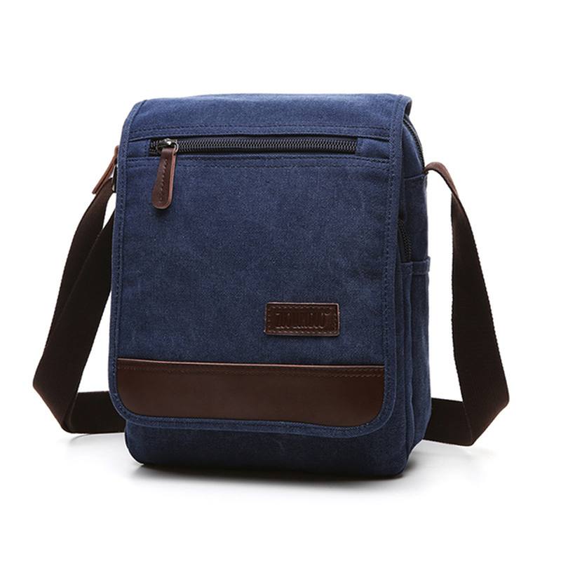 Canvas Retro Crossbody Laukku Rento Outdoor Miesten Olkalaukku