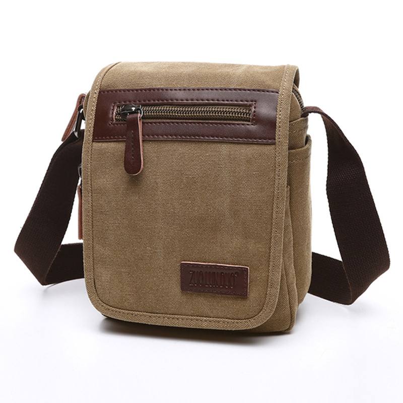 Canvas Retro Crossbody Laukku Rento Outdoor Miesten Olkalaukku