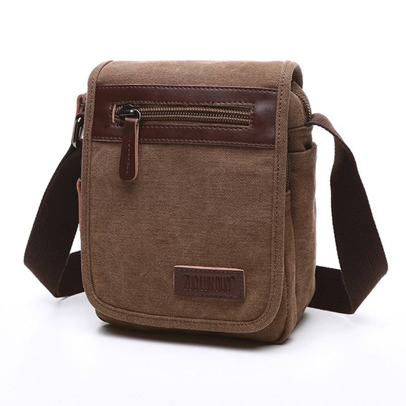 Canvas Retro Crossbody Laukku Rento Outdoor Miesten Olkalaukku