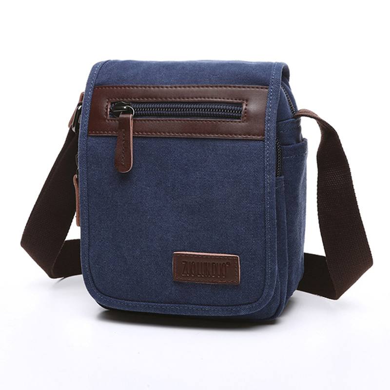 Canvas Retro Crossbody Laukku Rento Outdoor Miesten Olkalaukku