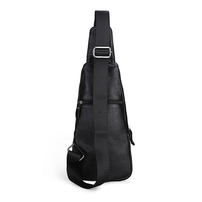 Miesten Aitoa Nahkaa Muodin Rento Rintareppu Daypack Sling Bag Olkalaukku