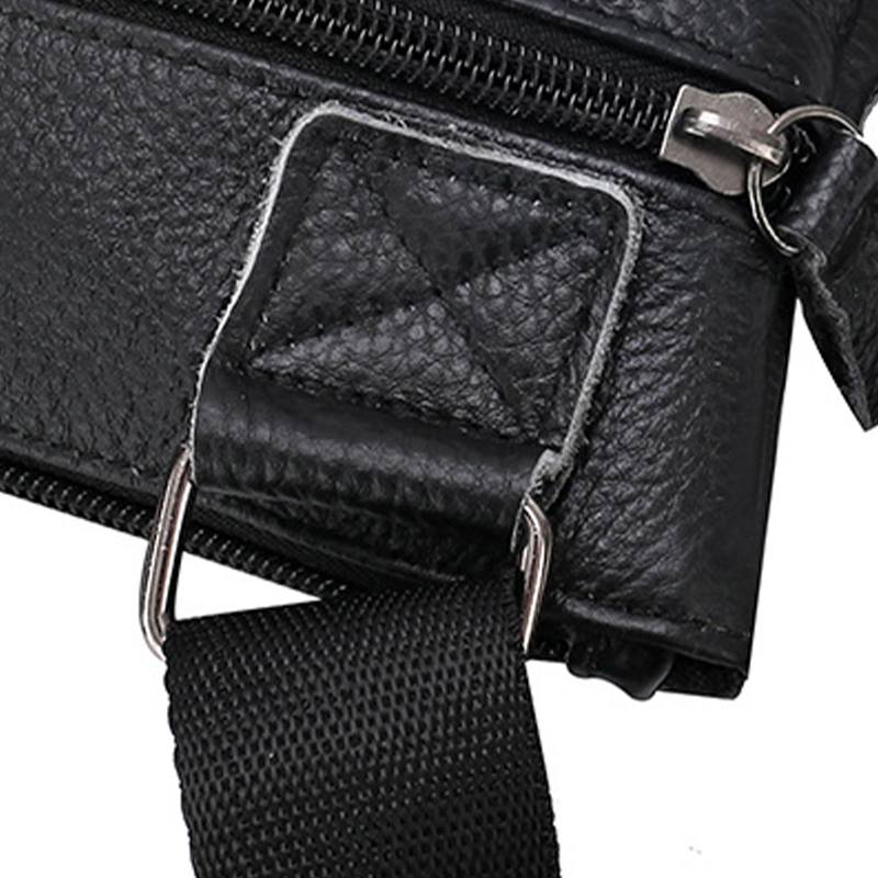 Miesten Aitoa Nahkaa Oleva Suurikokoinen Vedenpitävä Kulutusta Kestävä Crossbody-laukku