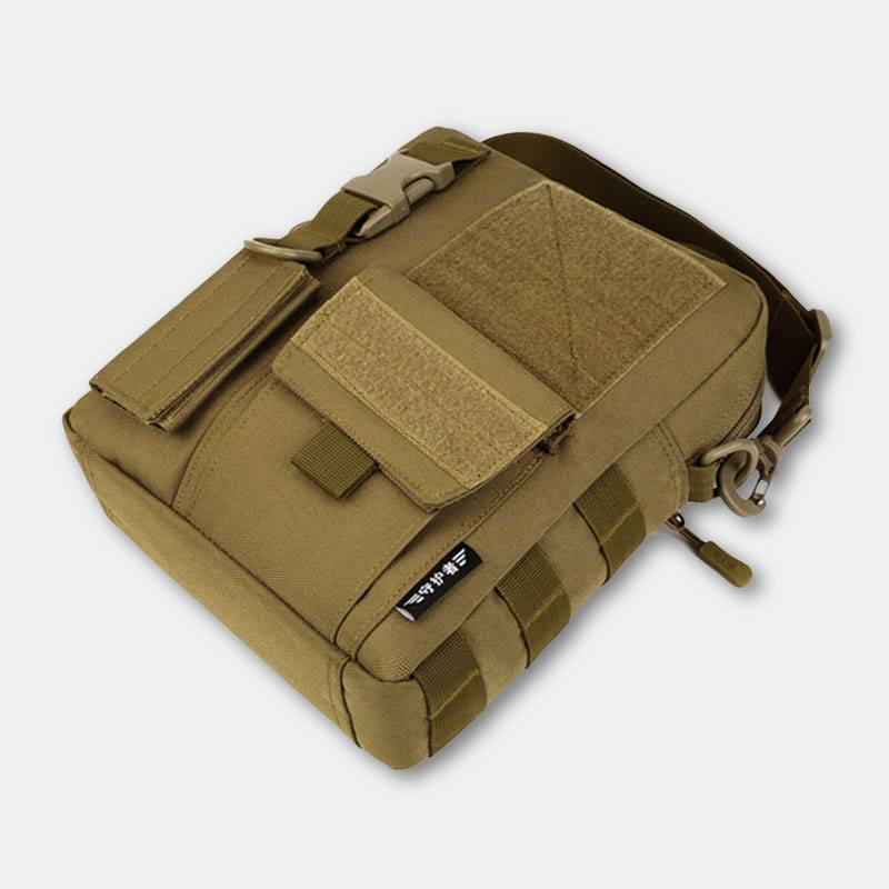 Miesten Camo Pattern -monitoiminen Suuri Kapasiteetti Ulkoilumatkailun Taktinen Laukku Crossbody-laukku Olkalaukku Neliömäinen Laukku