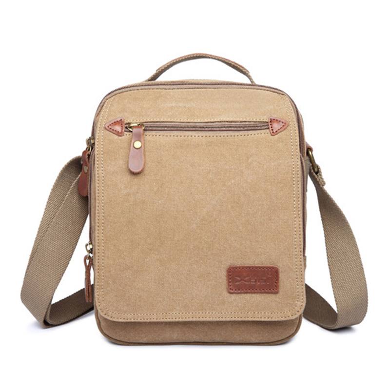 Miesten Canvas Käsilaukku Ipad Bag Outdoor Crossbody Laukku