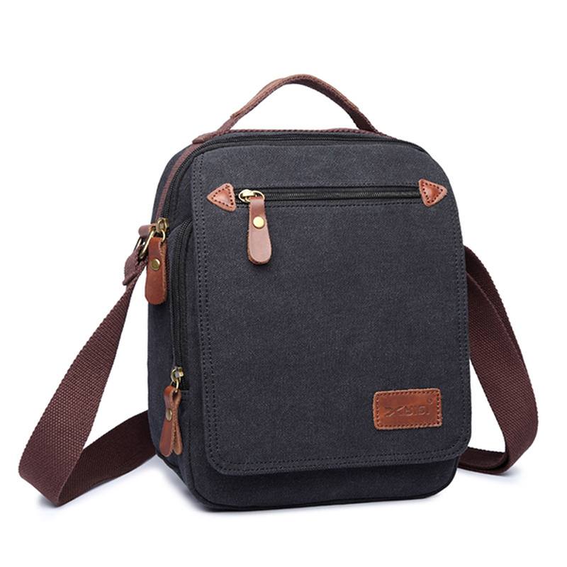 Miesten Canvas Käsilaukku Ipad Bag Outdoor Crossbody Laukku