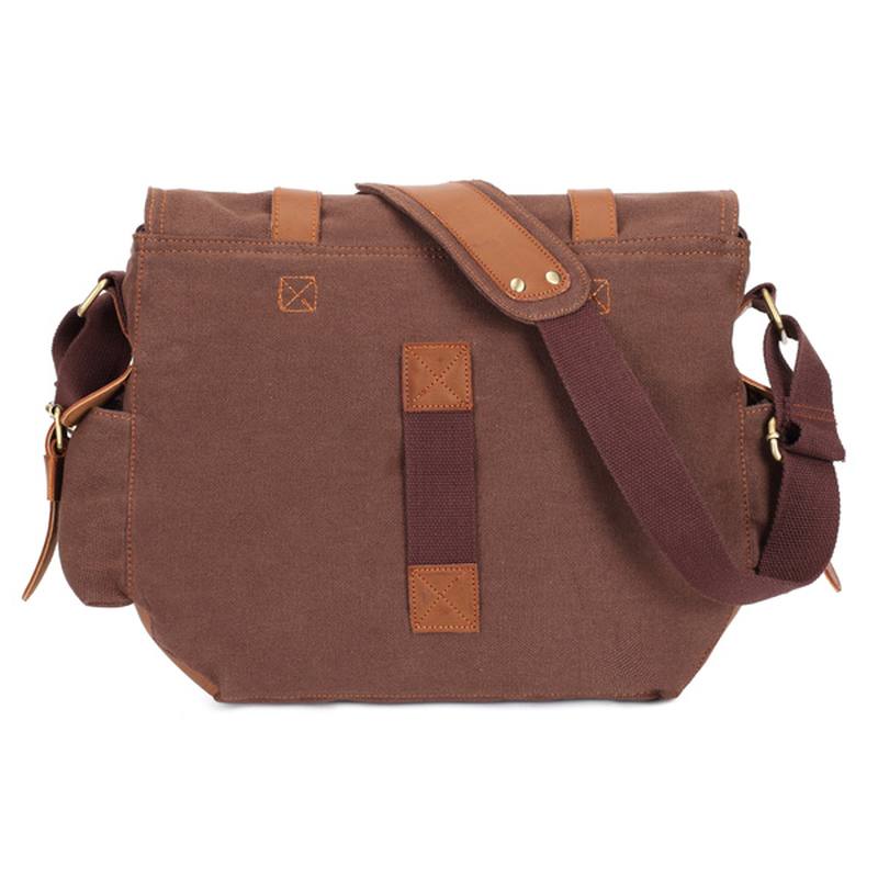 Miesten Canvas Microfibric Leather Rento Outdoor Messenger -olkalaukku