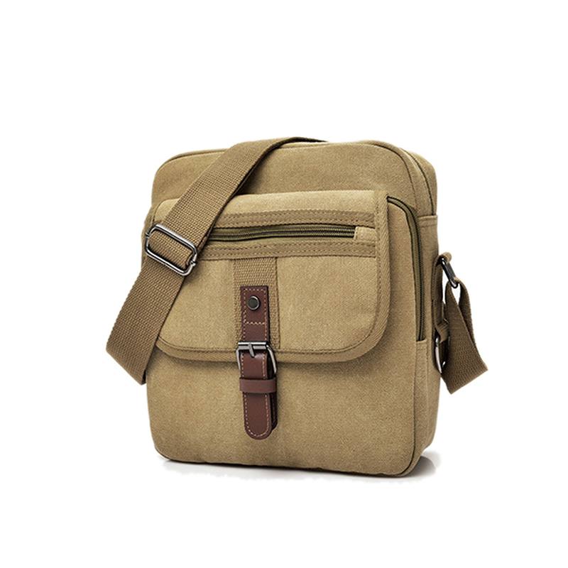 Miesten Canvas Monikäyttöinen Vintage Crossbody Laukku Olkalaukku Rento Business Travel Pack