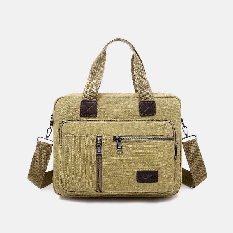 Miesten Canvas Multi-pocket Suuri Kapasiteetti Varkaudenesto Crossbody Laukku