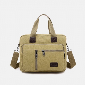 Miesten Canvas Multi-pocket Suuri Kapasiteetti Varkaudenesto Crossbody Laukku