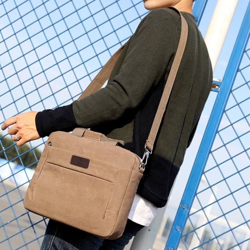 Miesten Canvas Olkalaukku Crossbody Bag Käsilaukku Business Bag