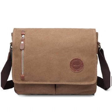 Miesten Canvas-olkalaukku Rento Messenger Bag Retro Kannettavan Tietokoneen Laukku