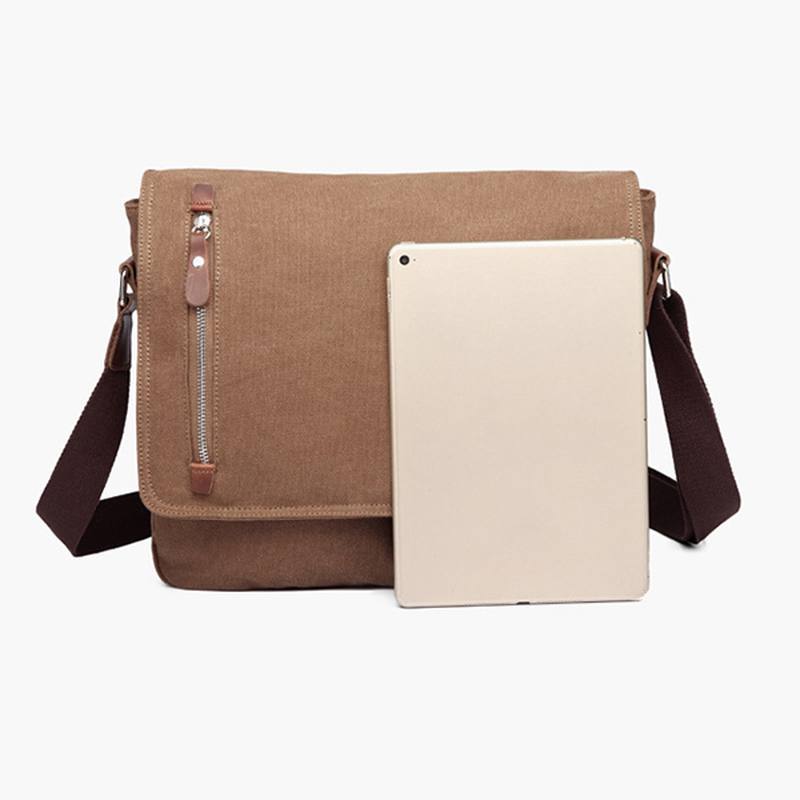 Miesten Canvas-olkalaukku Rento Messenger Bag Retro Kannettavan Tietokoneen Laukku