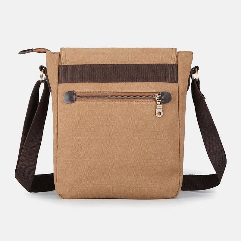 Miesten Canvas Retro Suuren Kapasiteetin Olkalaukku Crossbody Laukku