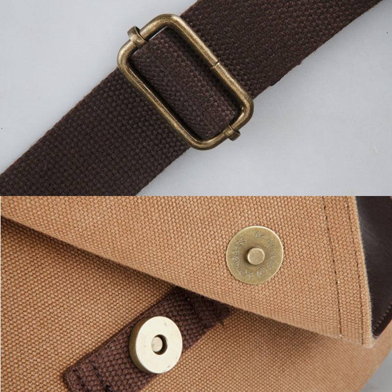 Miesten Canvas Retro Suuren Kapasiteetin Olkalaukku Crossbody Laukku