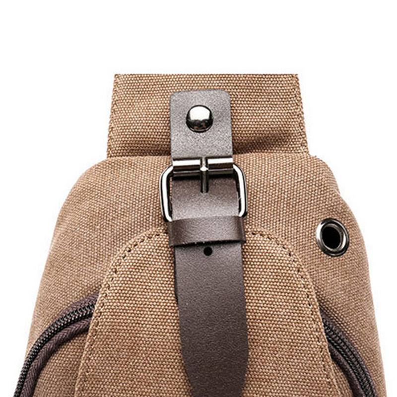 Miesten Canvas Sling Bag Outdoor Sport Rento Rintapakkaus Crossbody Swagger Bag