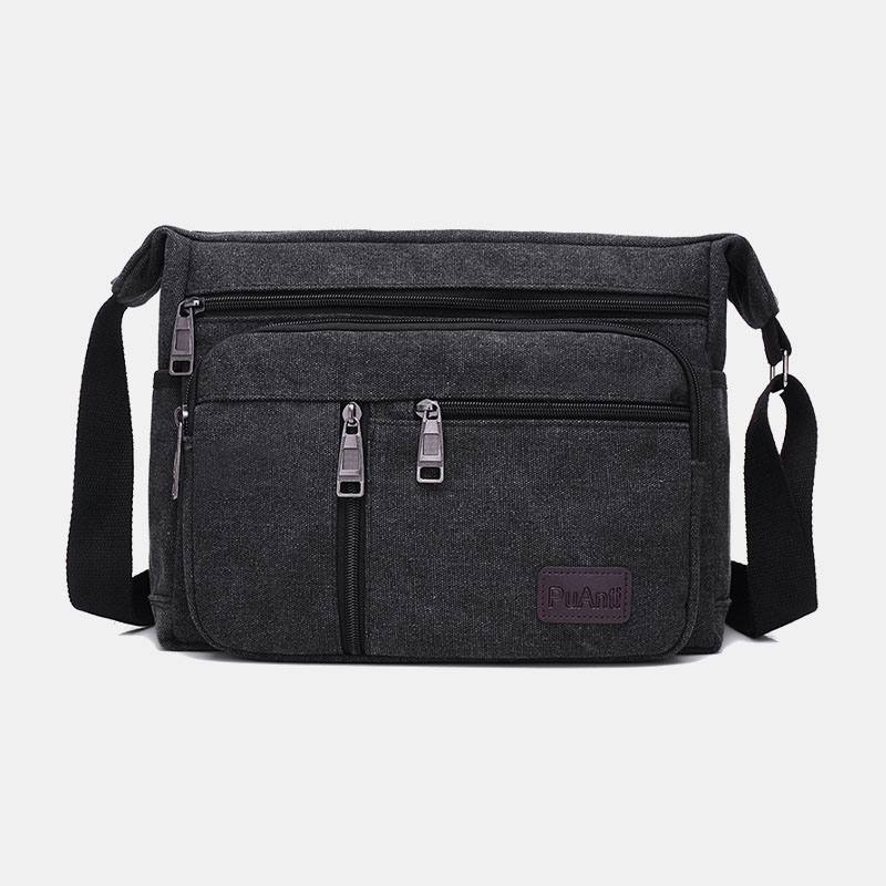 Miesten Canvas Suurikokoinen Yksinkertainen Olkalaukku Crossbody Matkalaukku