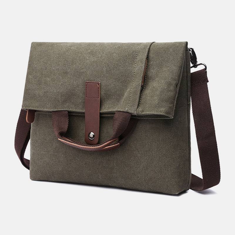 Miesten Canvas Varkaudenesto Vedenkestävä Vintage Messenger Bag Olkalaukku Crossbody Bag Käsilaukku