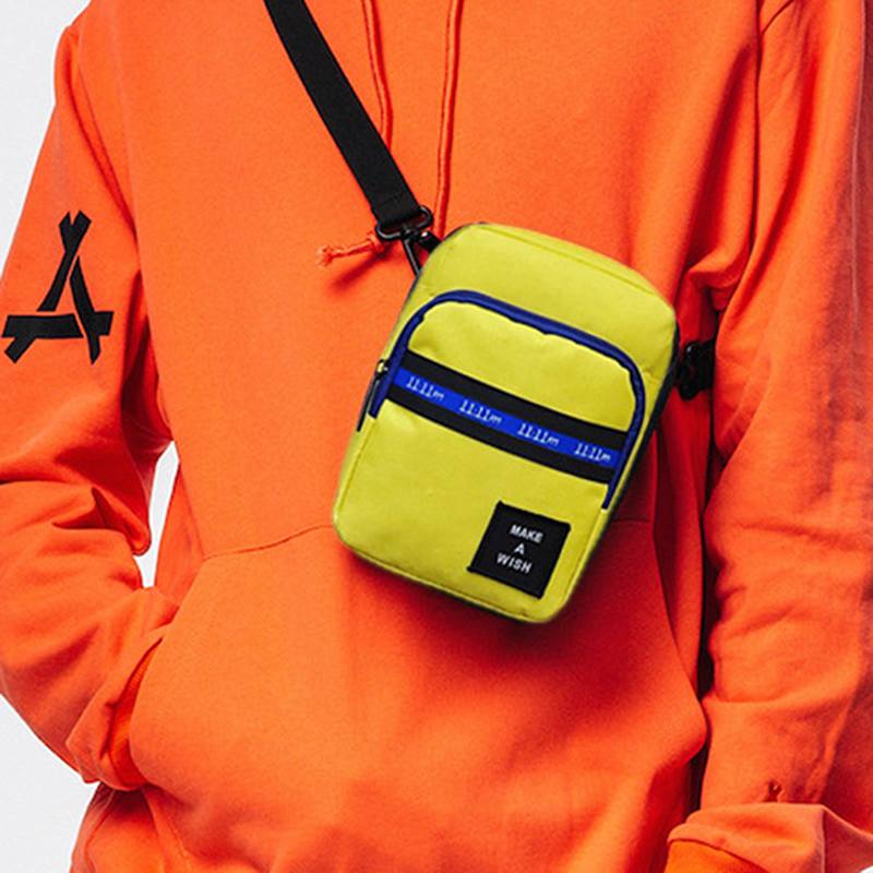 Miesten Ja Naisten Crossbody Bag Color Block Vetoketjukassit Vedenpitävä Matkalle