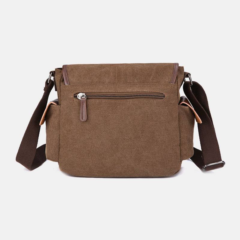 Miesten Kangas Suuren Kapasiteetin Vedenkestävä Vintage Kannettavan Tietokoneen Messenger Bag Olkalaukku Crossbody Laukku