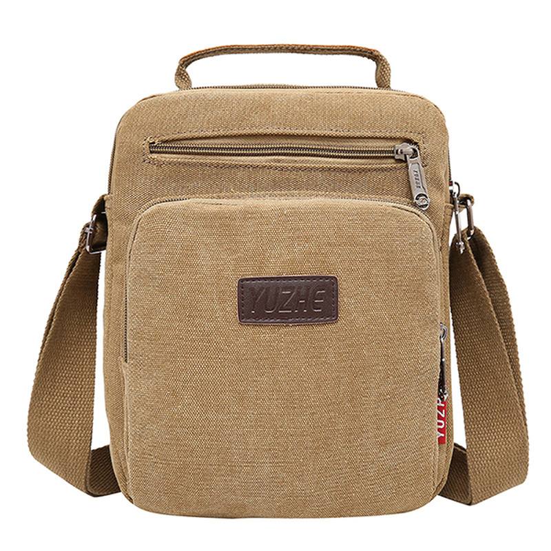 Miesten Kangaslaukku Messenger Bag Pieni Matkalaukku Crossbody Sopiva 9.7 Tuuman Ipad