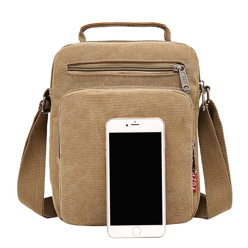 Miesten Kangaslaukku Messenger Bag Pieni Matkalaukku Crossbody Sopiva 9.7 Tuuman Ipad